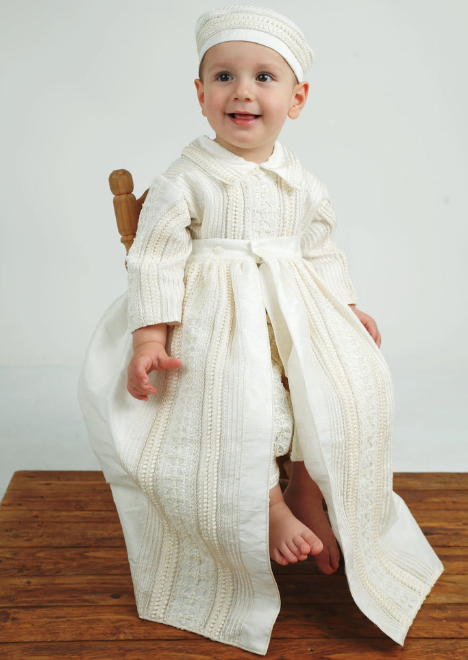 baby boy christening gown burbvus handmade baptism outfit 100% silk