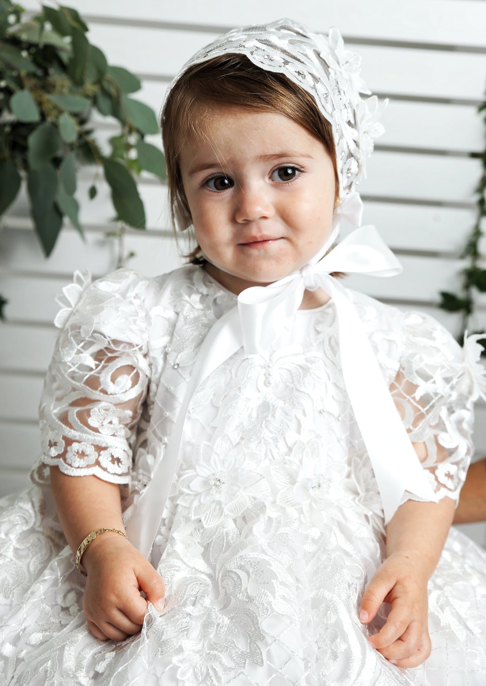 Handmade Christening gown G025 Burbvus
