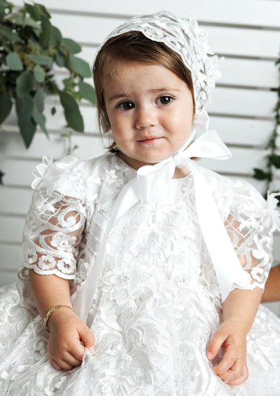 Handmade Christening gown G025 Burbvus