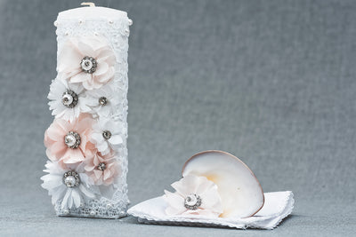 White Christening Candle kit 15