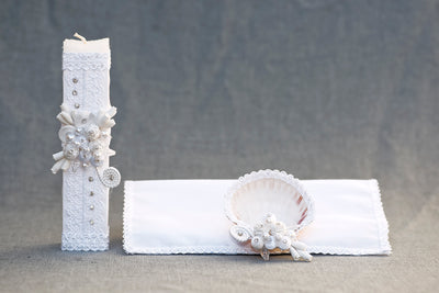 White Handmade square Candle kit #12