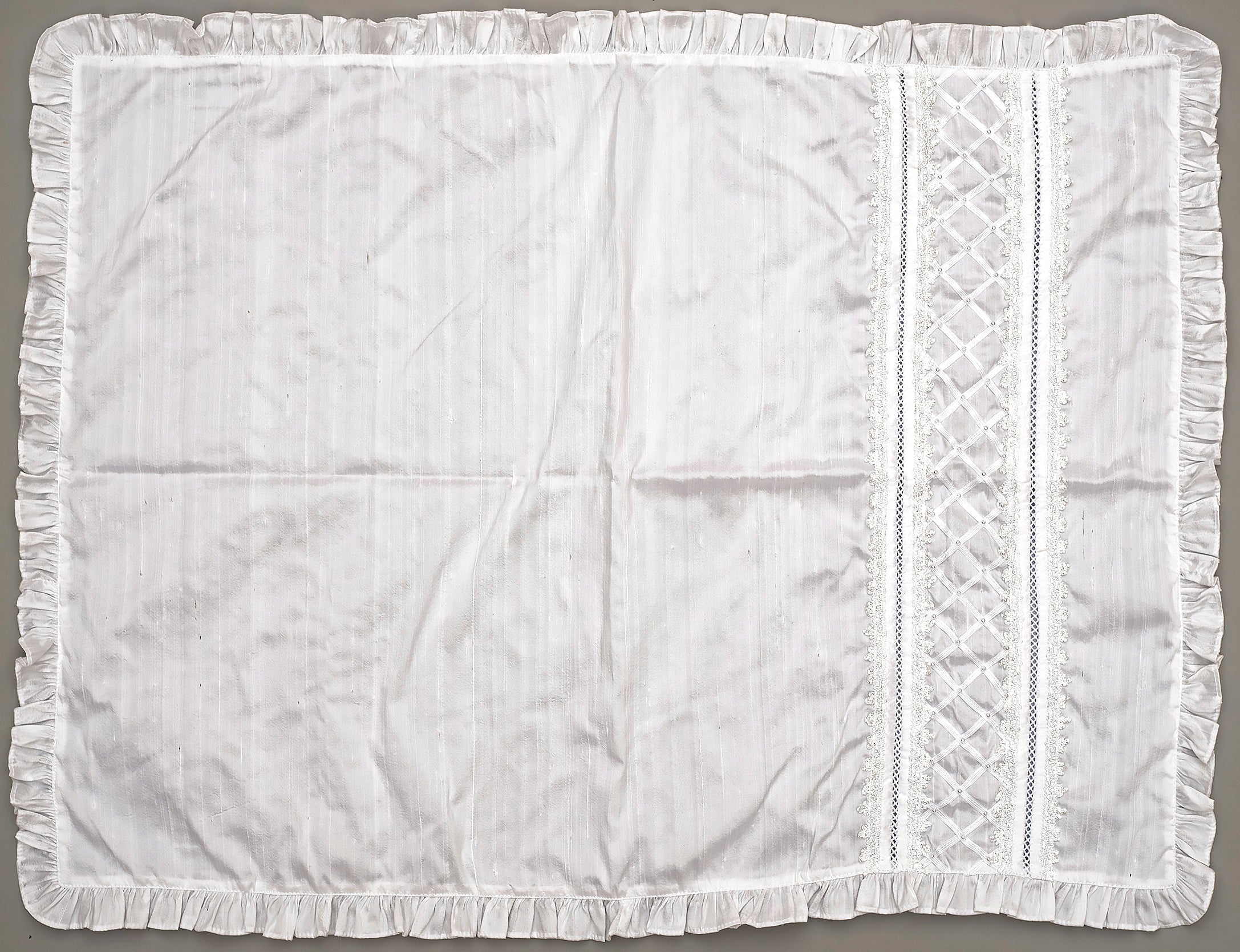 White baby Baptism blanket B001