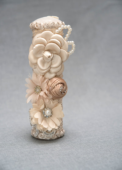 Handmade Candle for Baptism decorated by hand