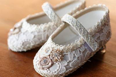 handmade baby girl shoes baptism christening