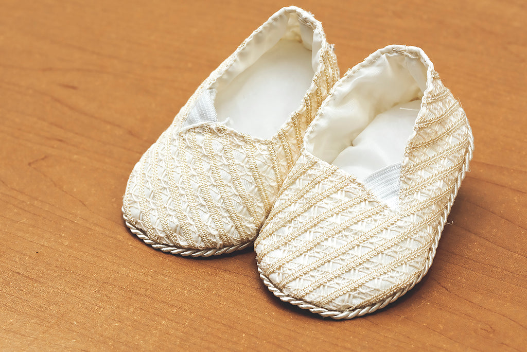 Christening Ivory baby shoes B002